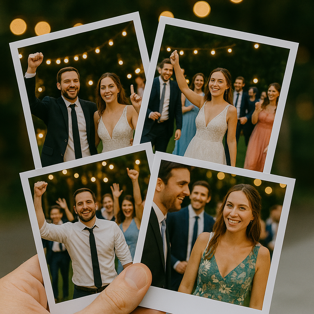Tirages photo polaroid de mariage et célébrations